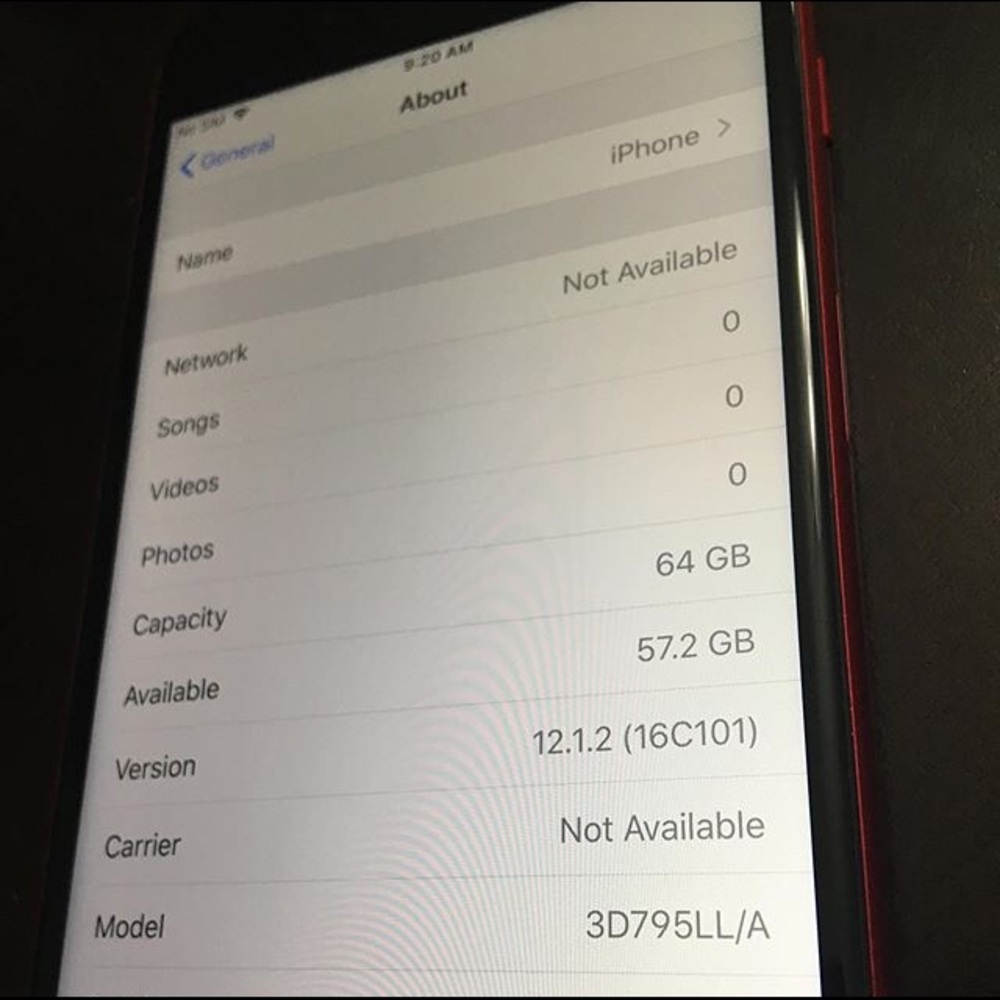 (Product Red)-iPhone 7 Plus-64GB - Picture 1 of 3